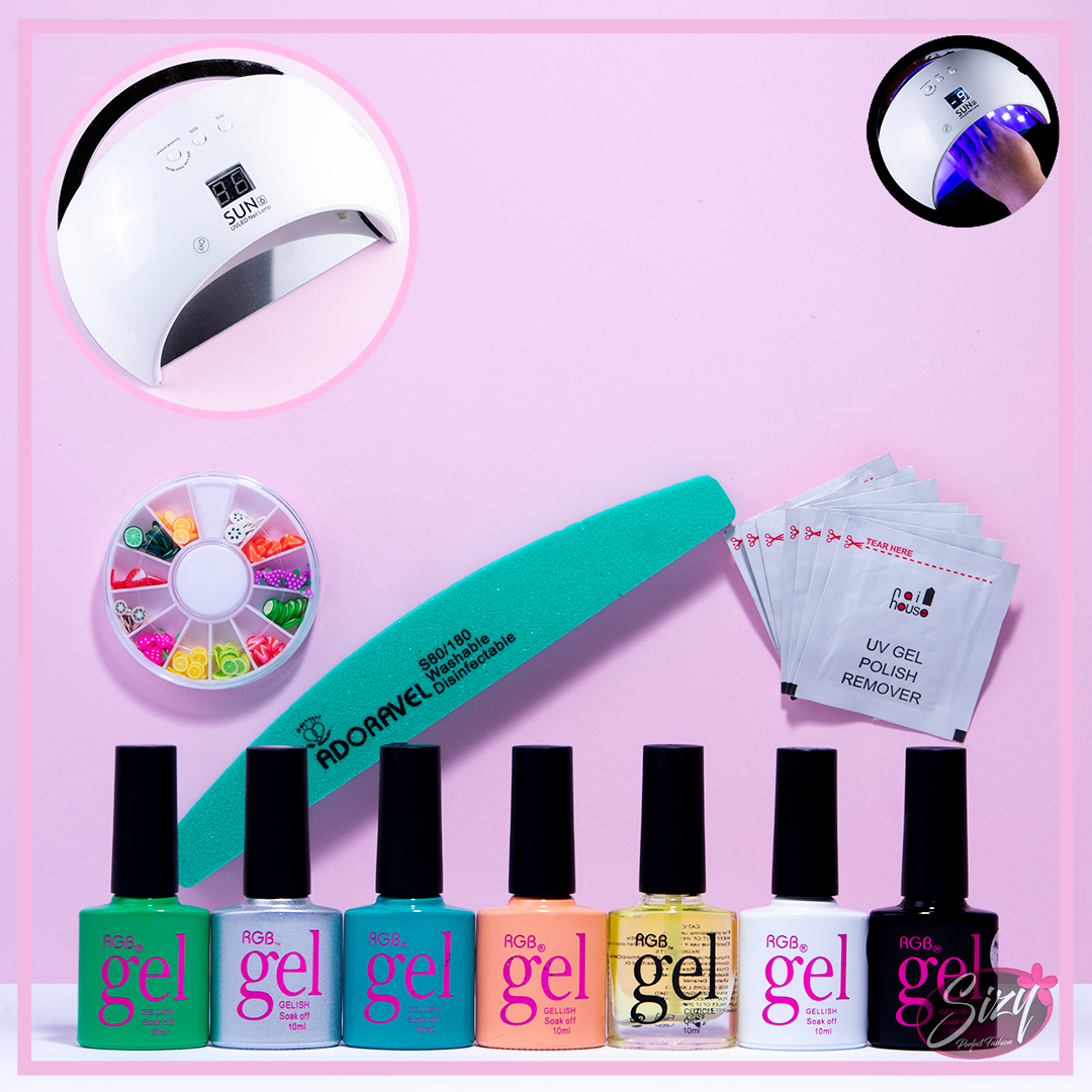 Combo Gelish: Lámpara SUN 6 BLANCO