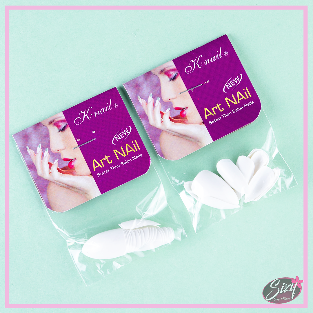 Bolsita De Uñas Postizas Completas K-Nails Blanco