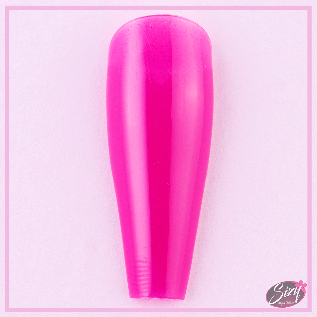 Kit 100 Tips Uñas Postizas Tango Ballerina Fucsia