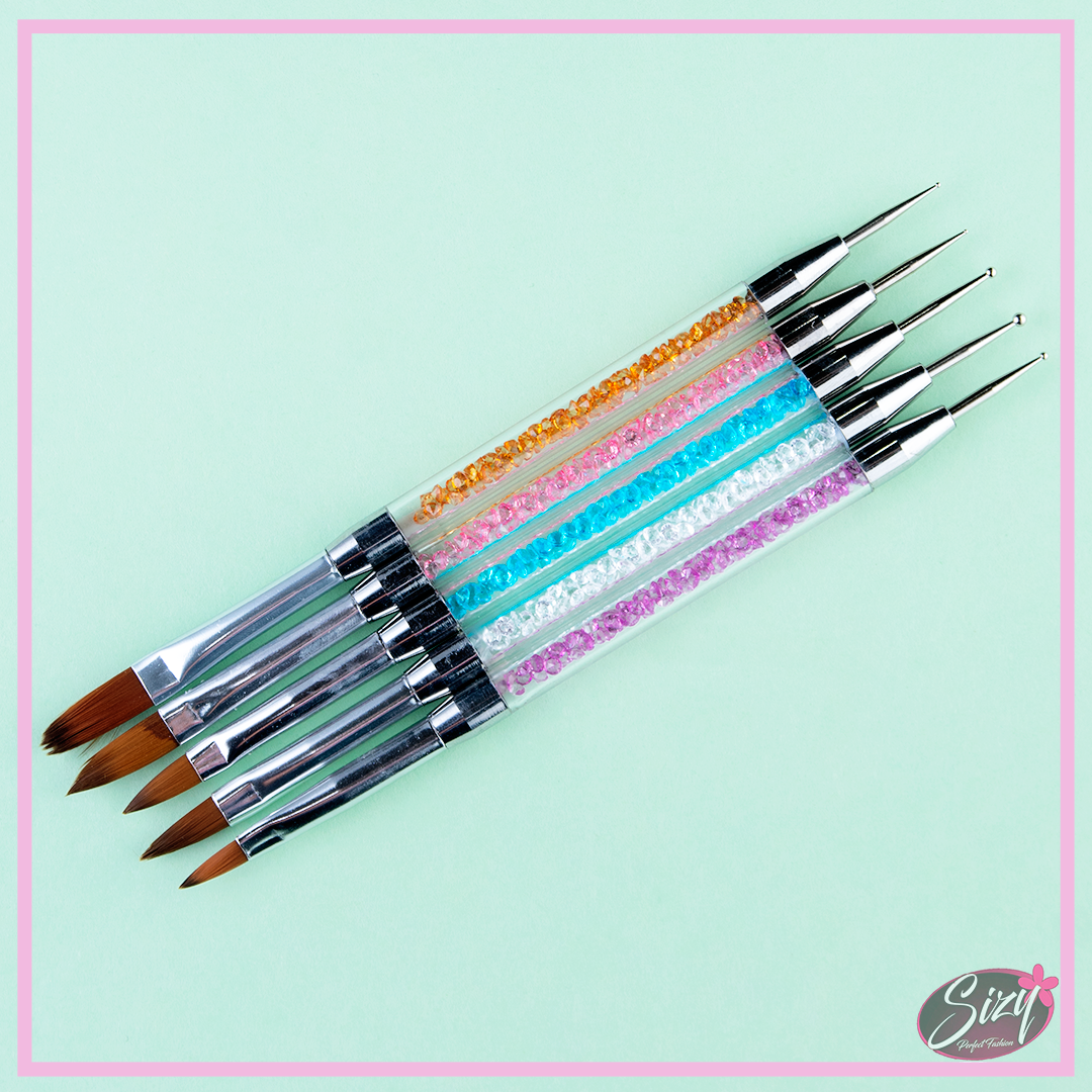 Pincel Para Uñas y Puntero Dotting