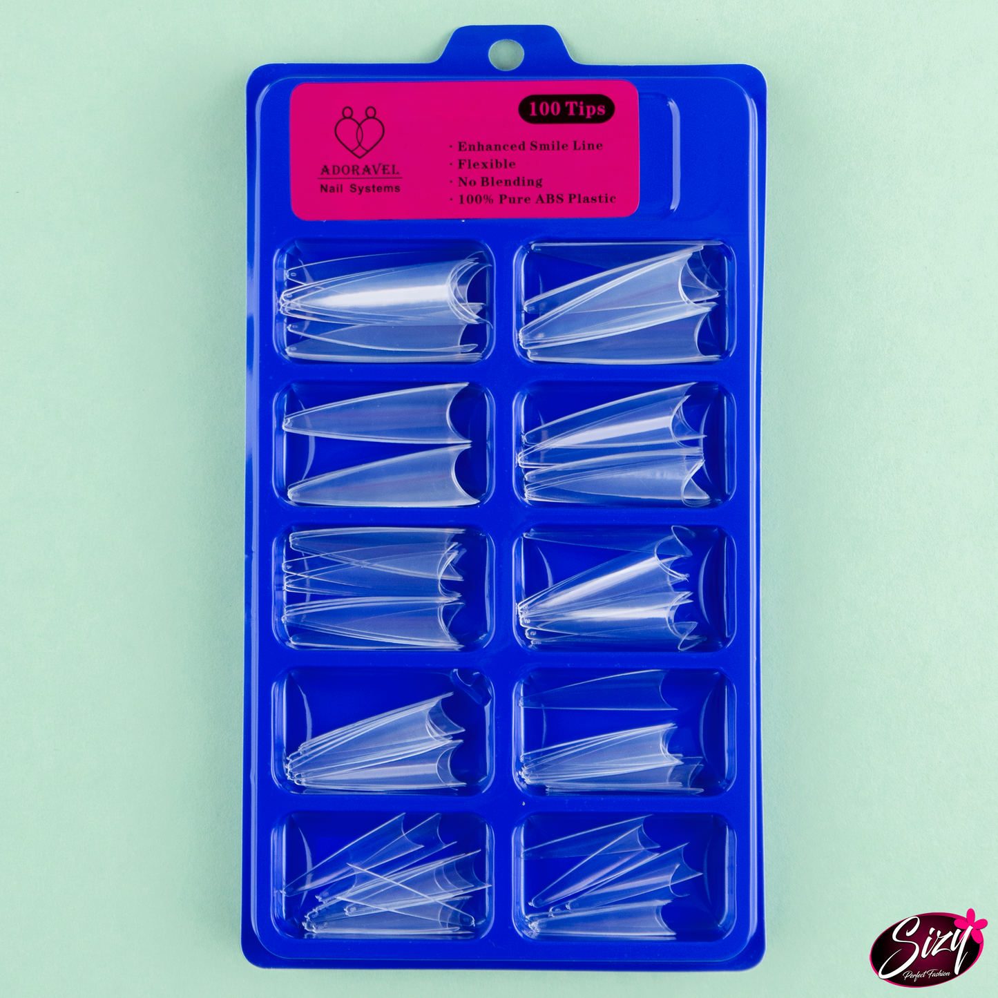 Uñas Postizas - Adoravel Stilleto Transparente Extra Largo