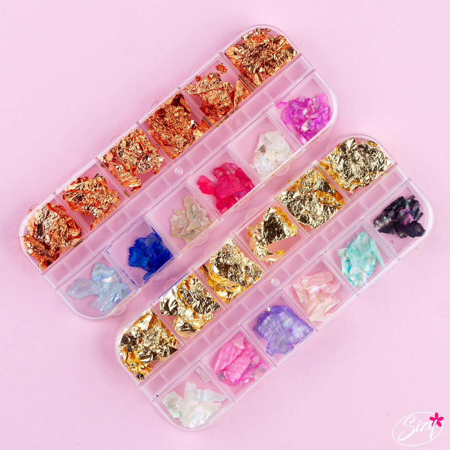 Charola De Cascara Nácar y hoja de Oro, Plata o Bronce