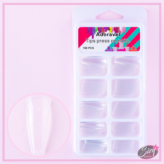 Uñas Postizas Ballerina Transparente – Adoravel